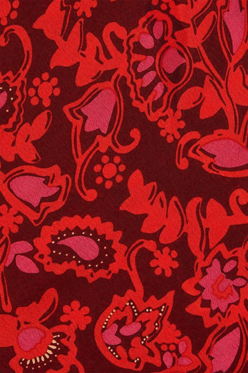 Santino Maxi Dress Selcetta Paisley Red - Final Sale Product Image