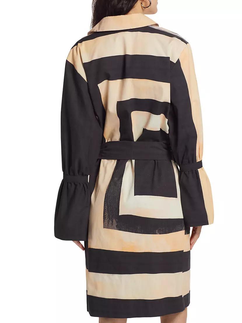 Prelude: Aama Tales Maze Belted Cotton Trench Coat Product Image