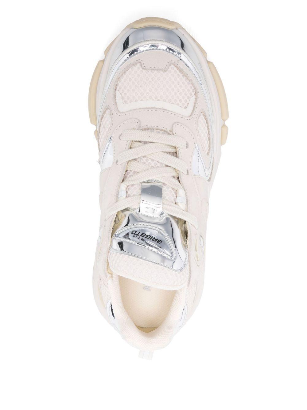 metallic-panel leather sneakers Product Image