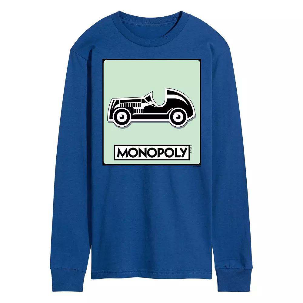 Mens Monopoly Car Game Token Long Sleeve Graphic Tee Product Image