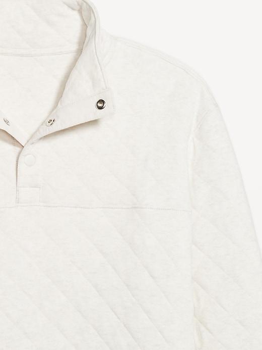 Quarter-Snap Quilted Fleece Sweatshirt Product Image