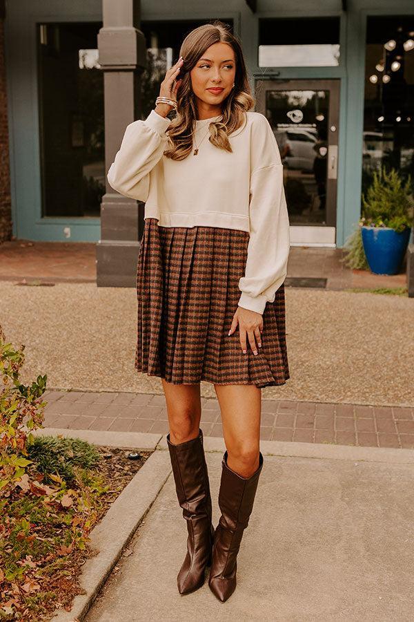 Pumpkin Patch Pretty Plaid Mini Dress Product Image