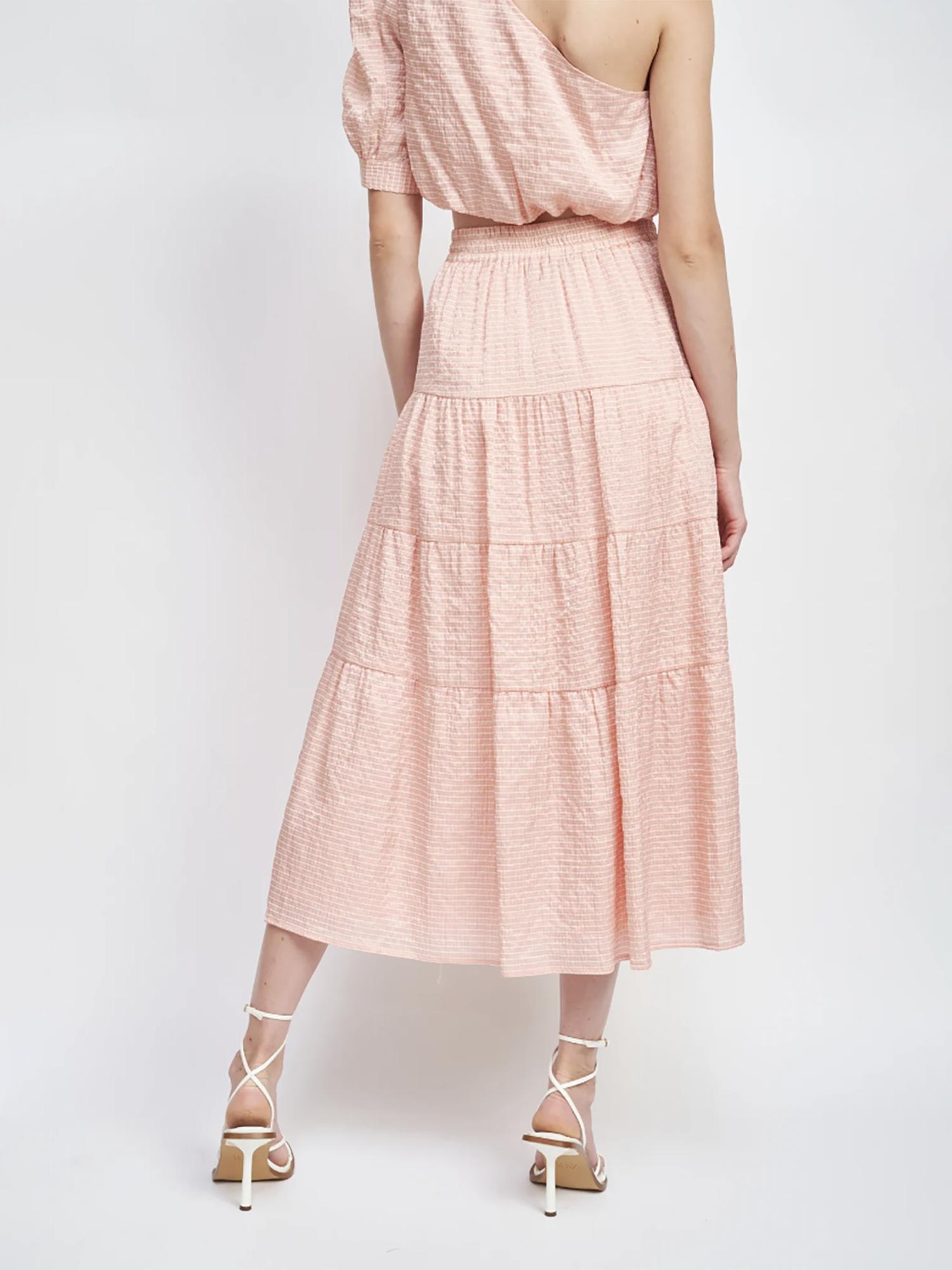En Saison Riley Stripe Midi Skirt Product Image