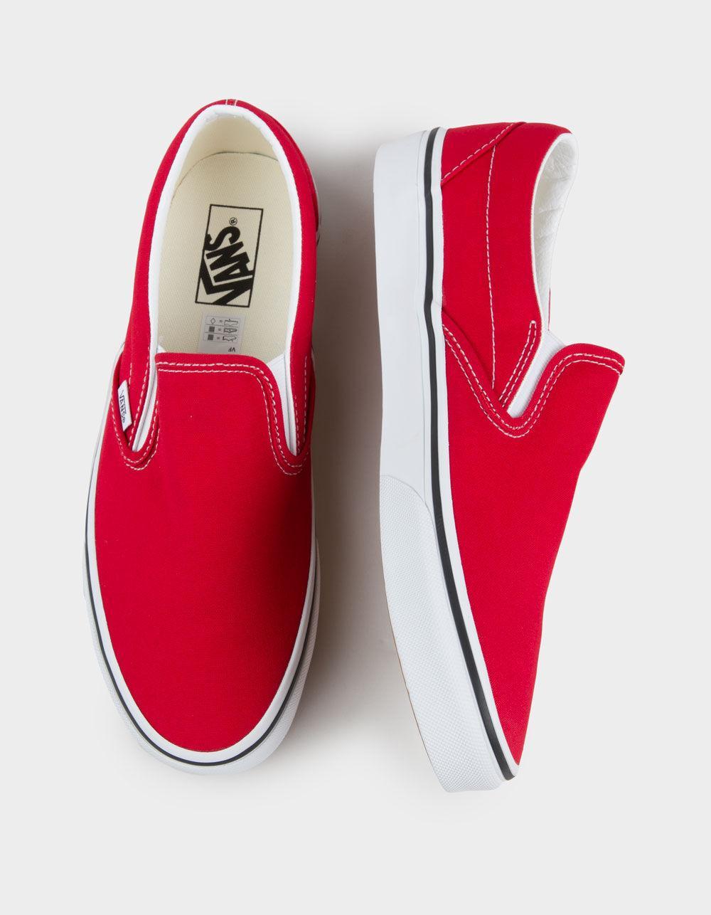 VANS Classic Slip-On Red Shoes Product Image