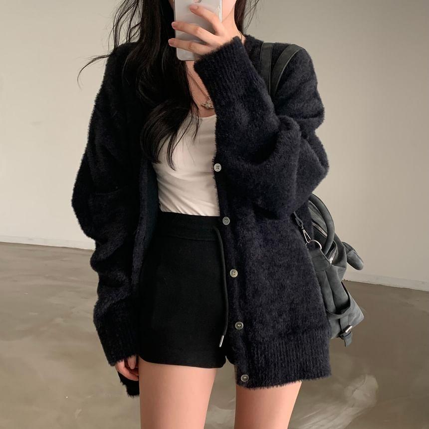 Plain Oversized Cardigan Product Image