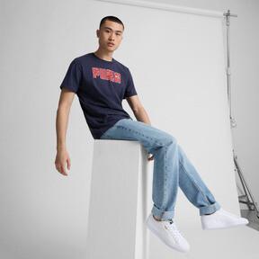 Mens Cotton Jersey Crewneck T-Shirt with Faux Layering Product Image