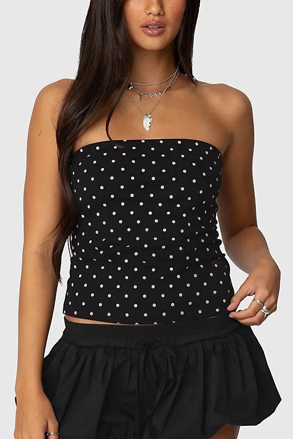 Edikted Polka Dot Built-In Bra Tube Top Womens at Urban Outfitters Product Image