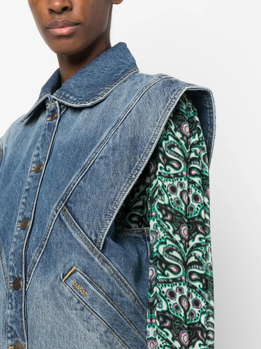 button-up denim vest  Product Image