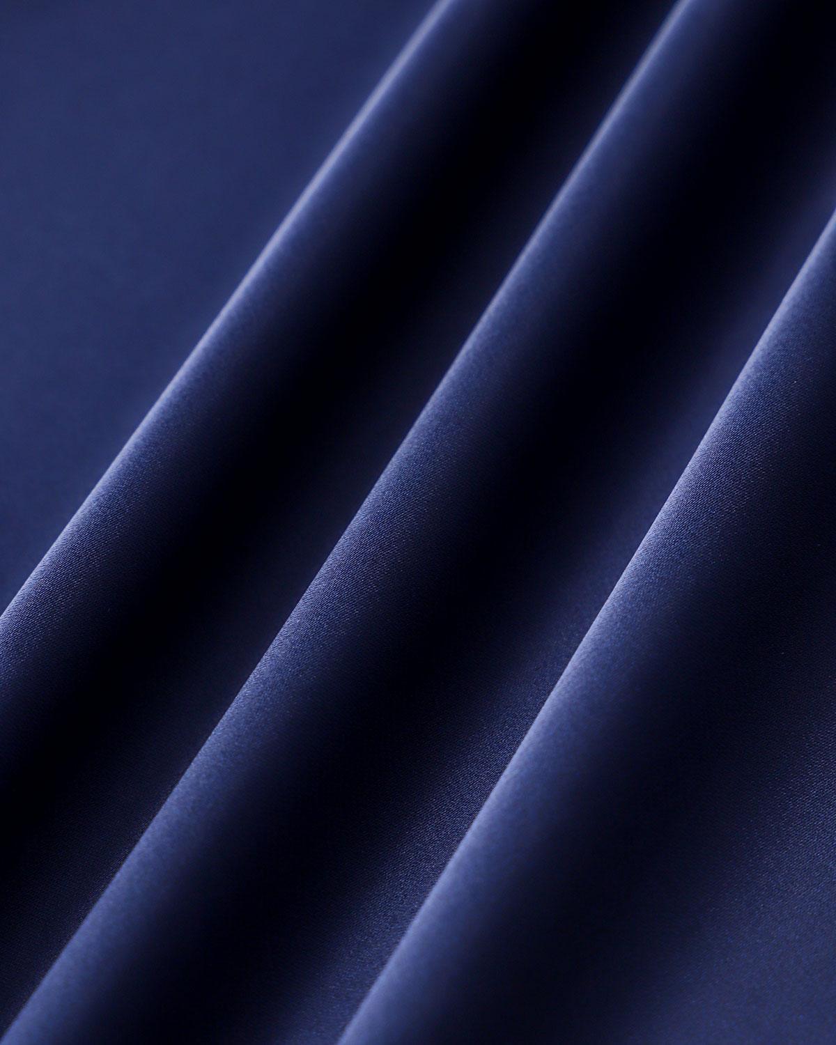 Navy Cowl Neck Satin Sleeveless Maxi Dress Product Image