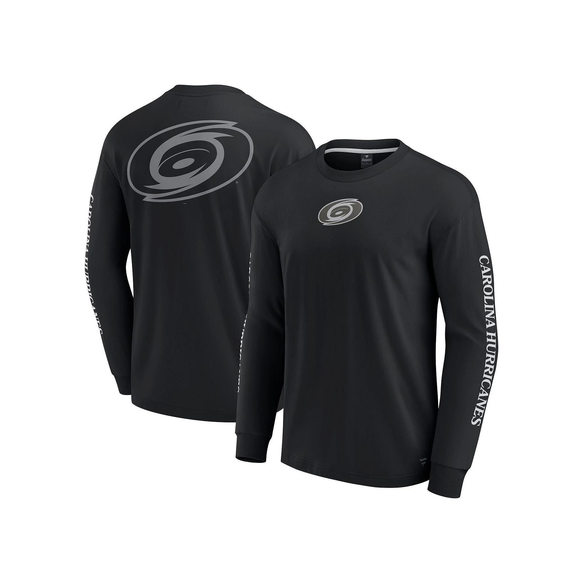 Men's Fanatics Black Carolina Hurricanes Elements Strive Long Sleeve T-Shirt, Size: XS Product Image
