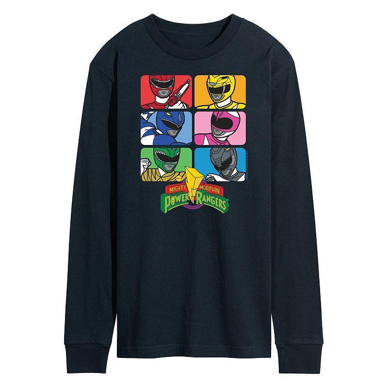 Mens Power Rangers Characters Tee Blue Product Image