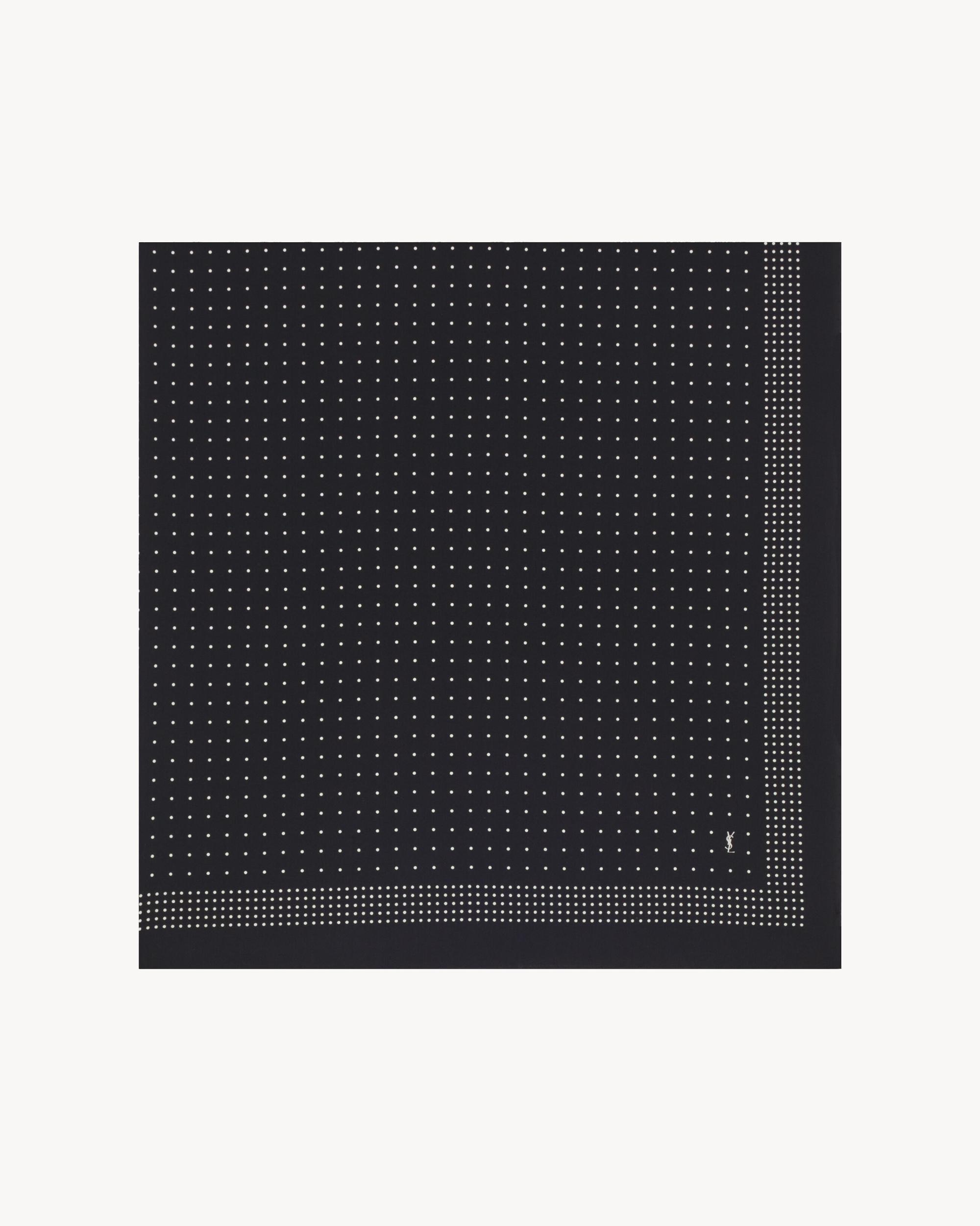 square scarf in dotted silk crepe Product Image