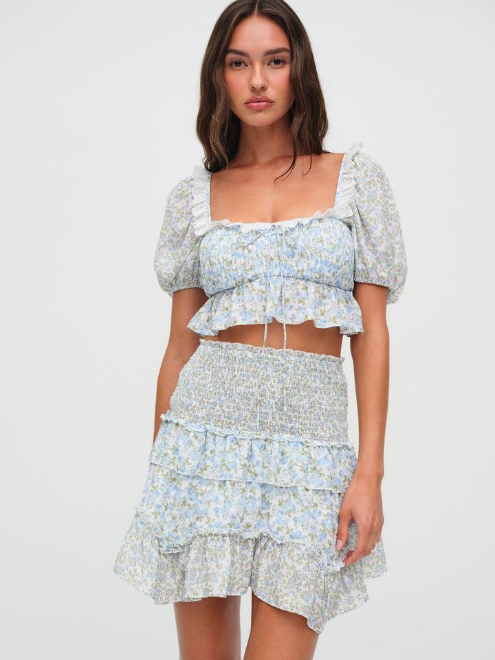 Riley Skirt — Blue Product Image
