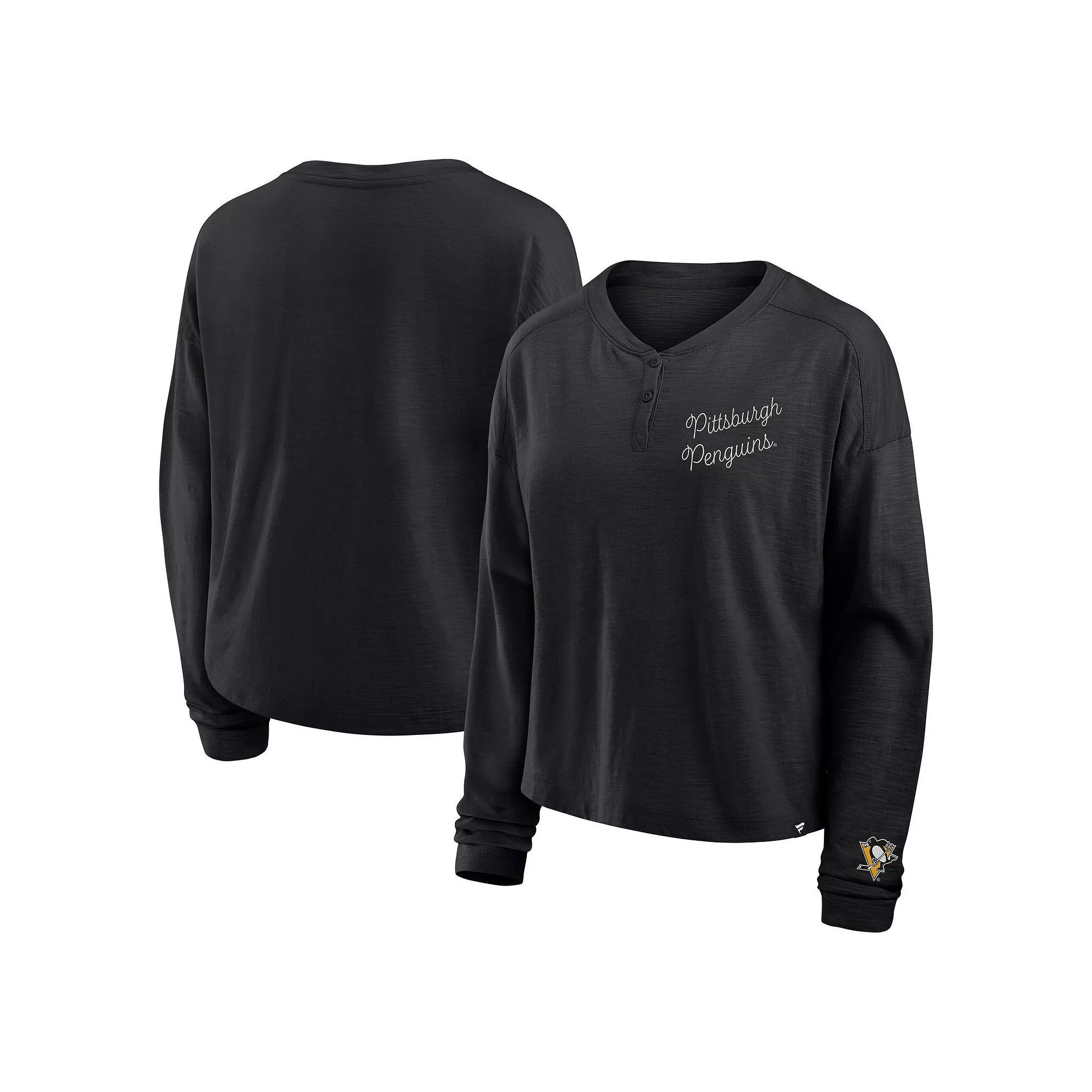 Women's Fanatics Burgundy Colorado Avalanche Oversized All Out Effort Long Sleeve Henley T-Shirt, Size: XL, Med Re Product Image