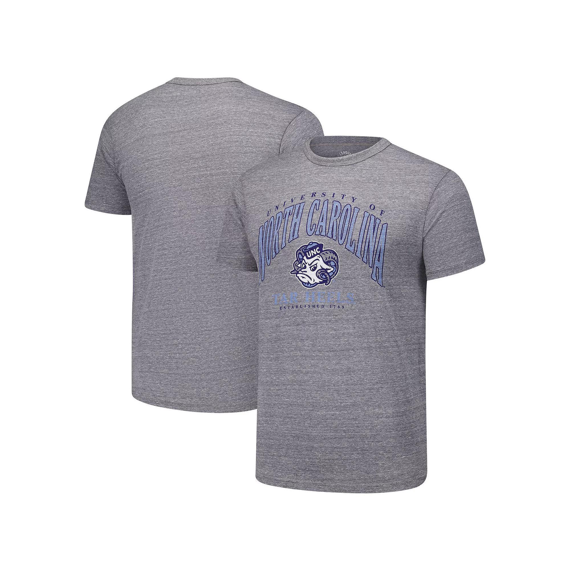 Men's League Collegiate Wear Heather Gray North Carolina Tar Heels Tall Arch 2.0 Victory Falls Tri-Blend T-Shirt, Size: Large, Grey Product Image