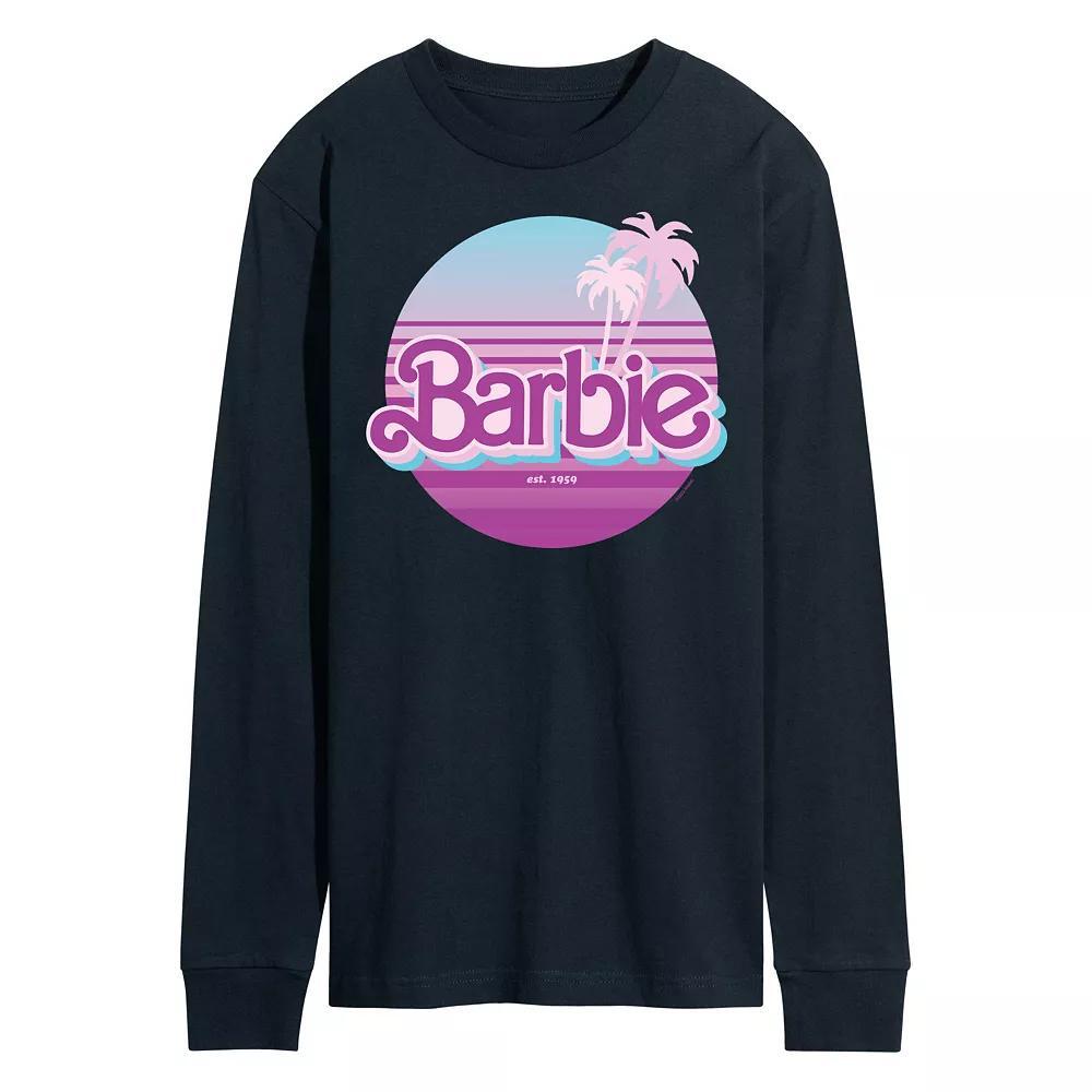 Mens Barbie Dream Summer Retro Sunset Long Sleeve Blue Product Image