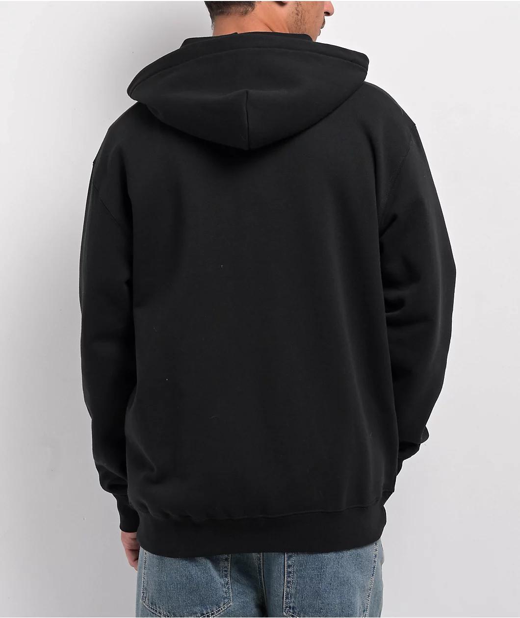 HUF Set Classic Logo Black Zip Hoodie Product Image