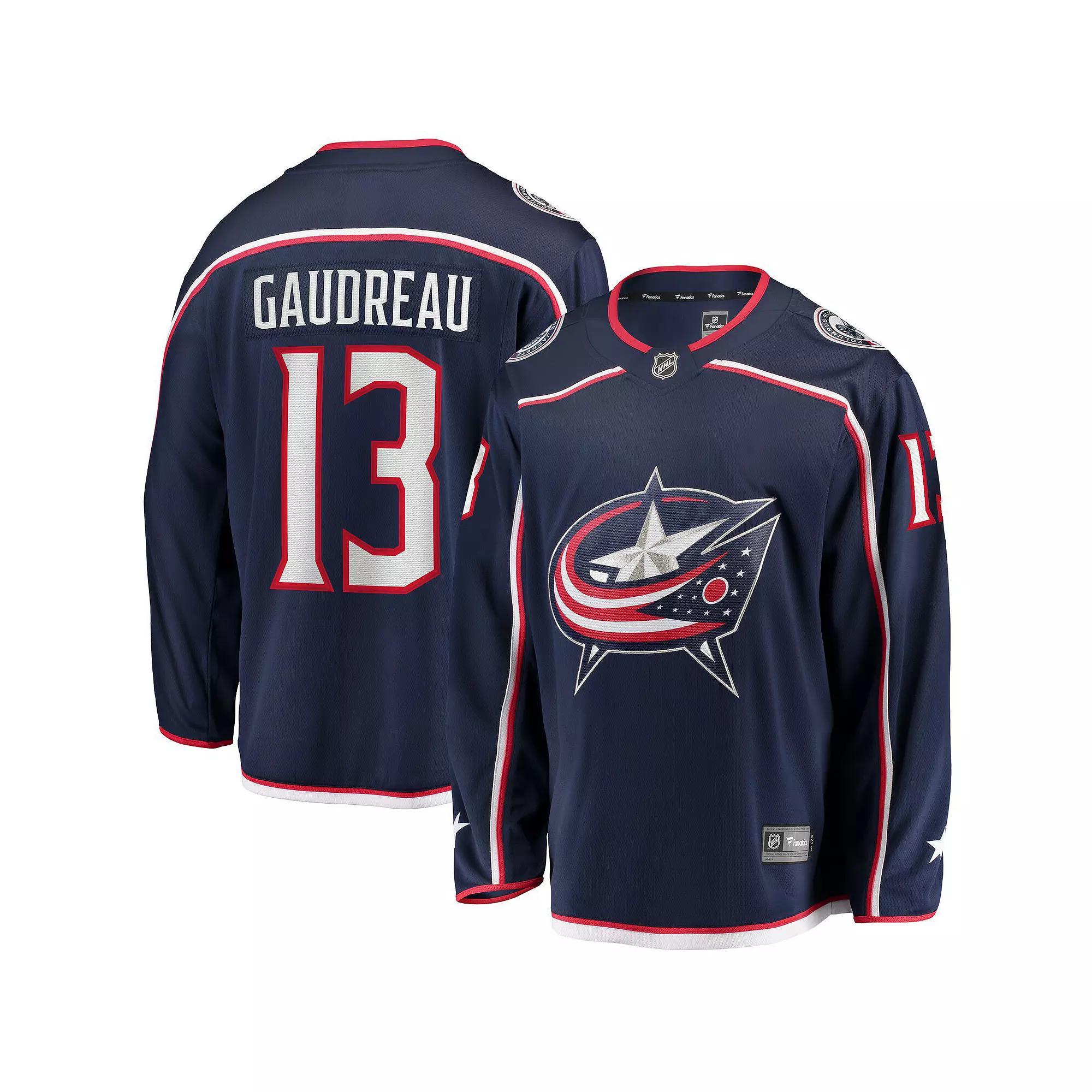 Men's Fanatics Branded Johnny Gaudreau Navy Columbus Blue Jackets 2022 Breakaway Player Jersey, Size: Small Product Image