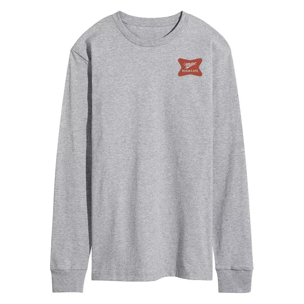 Mens Miller High Life 6 Pack Bottles Long Sleeve Graphic Tee Product Image