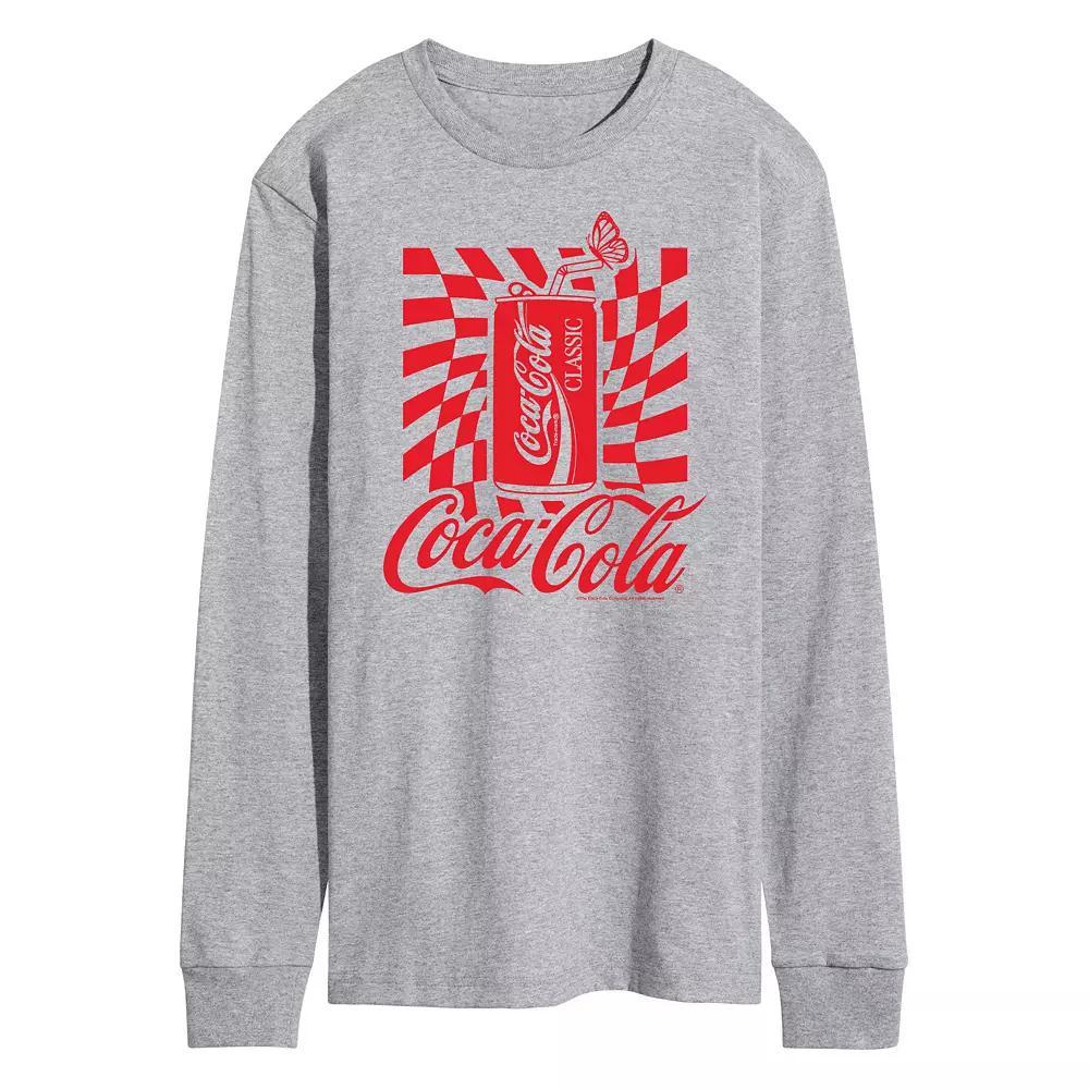 Men's Coca-Cola Can Long Sleeve Graphic Tee, Size: XXL, Gray Product Image