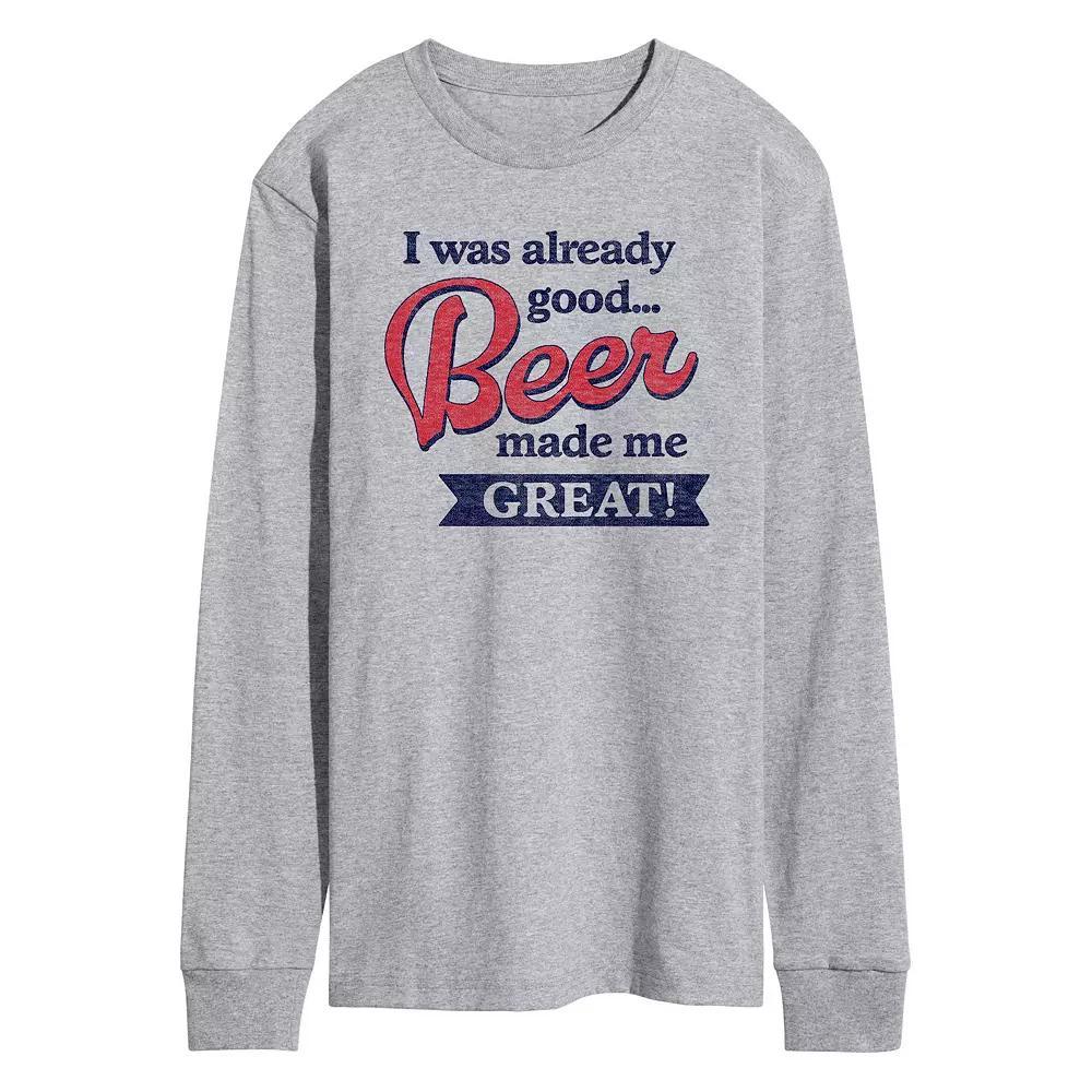 Mens Already Good Beer Great Long Sleeve Graphic Tee Product Image