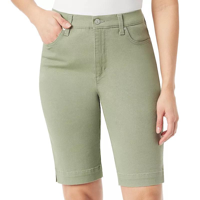 Womens Gloria Vanderbilt Amanda Bermuda Shorts Garden Green Product Image