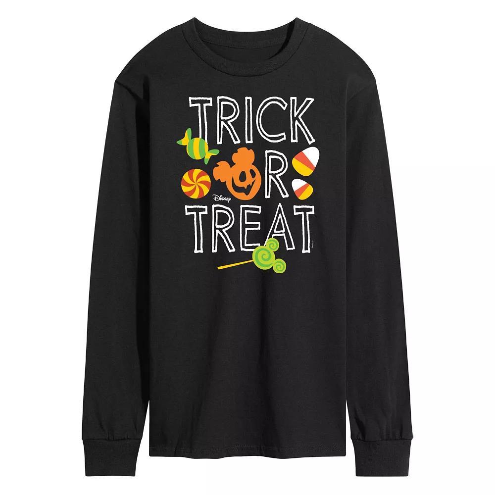 Disneys Mickey Mouse Mens Trick Or Treat Long Sleeve Graphic Tee Product Image
