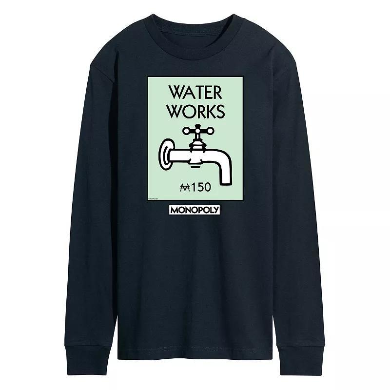 Mens Monopoly Waterworks Long Sleeve Graphic Tee Blue Product Image
