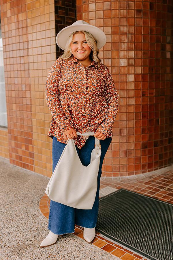 Dare To Dream Floral Button Up Curves Product Image