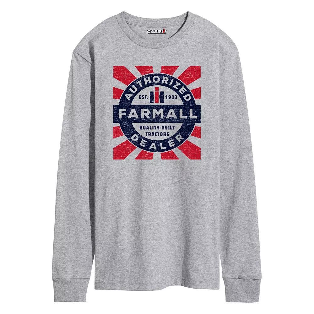 Men's Case IH Authorized Dealer Long Sleeve Graphic Tee, Size: Large, Gray Product Image