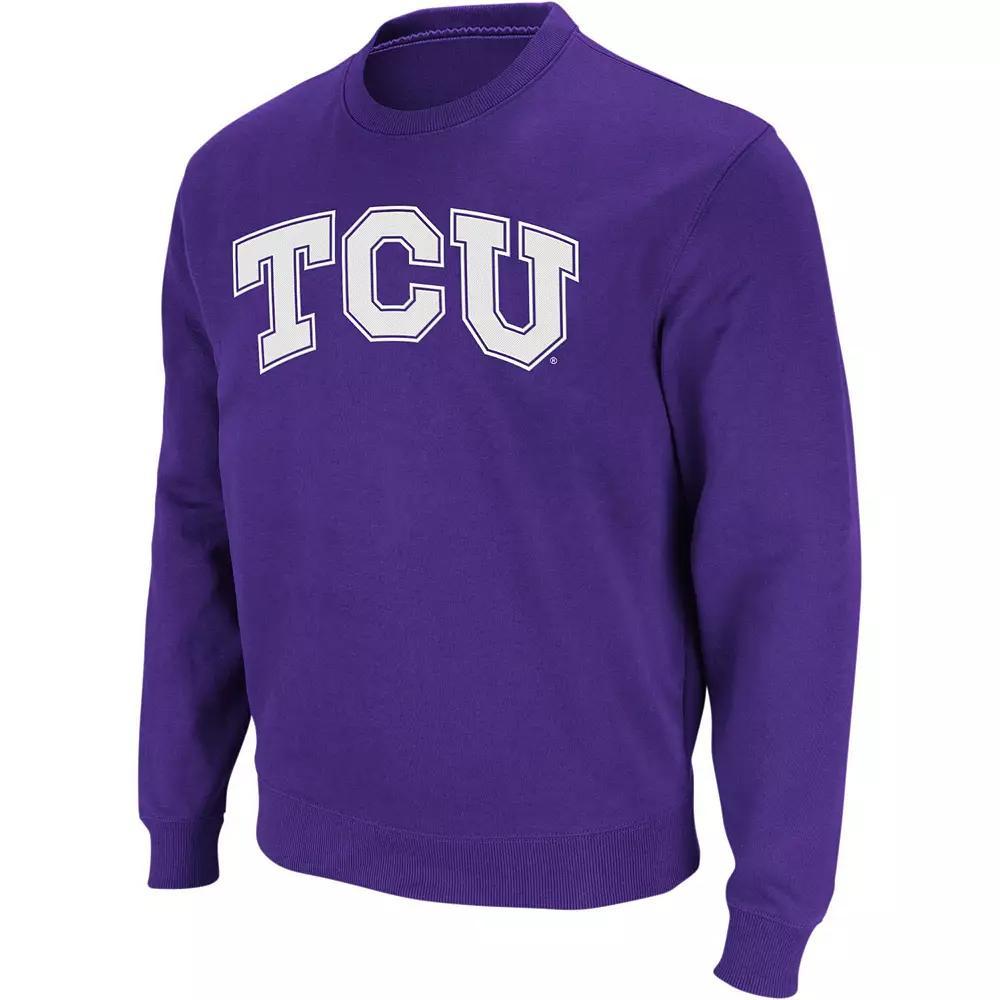 Men's Colosseum Black Iowa Hawkeyes Arch & Logo Crew Neck Sweatshirt, Size: XL Product Image