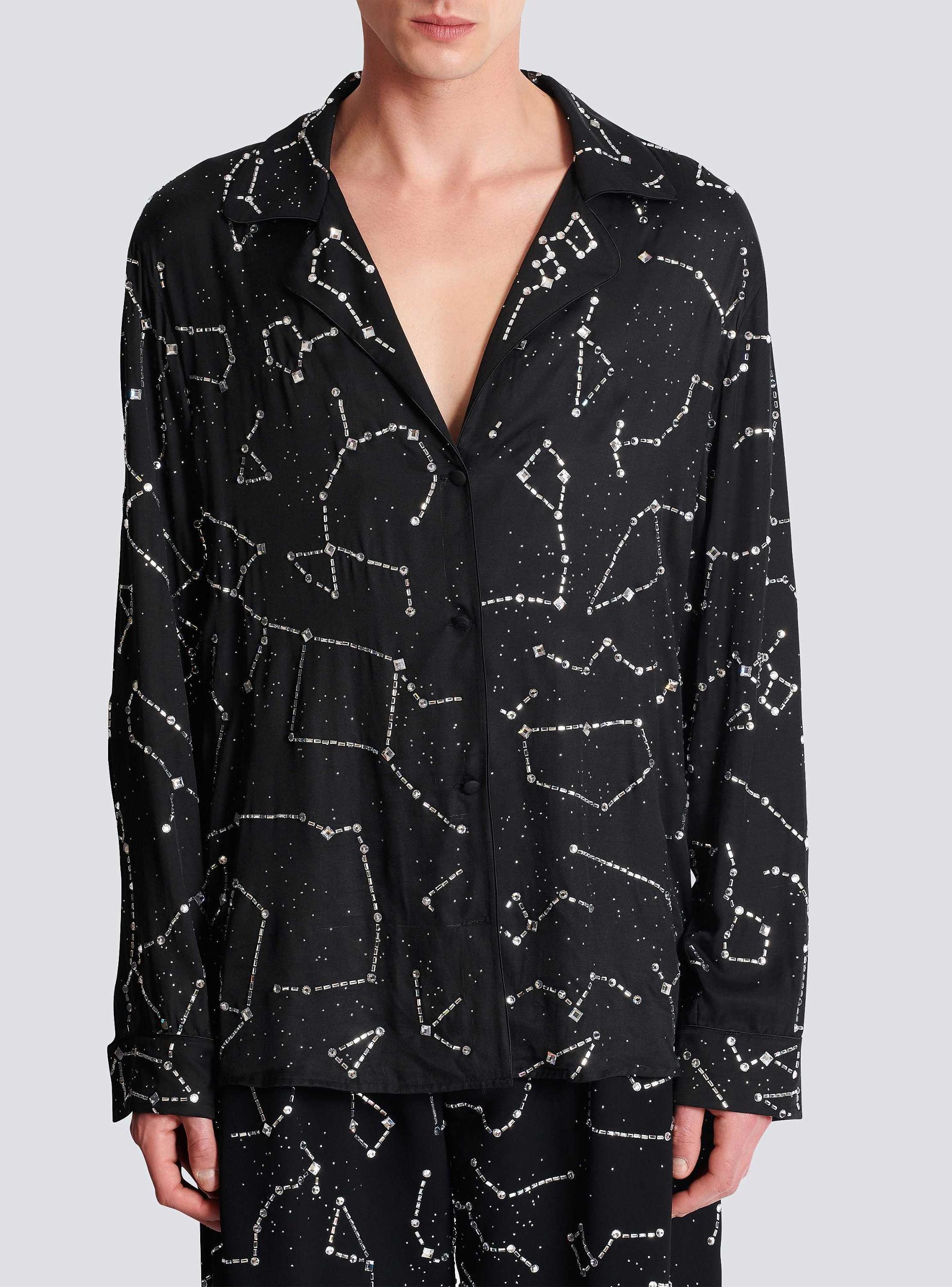 Pyjama shirt with Constellation rhinestones Product Image