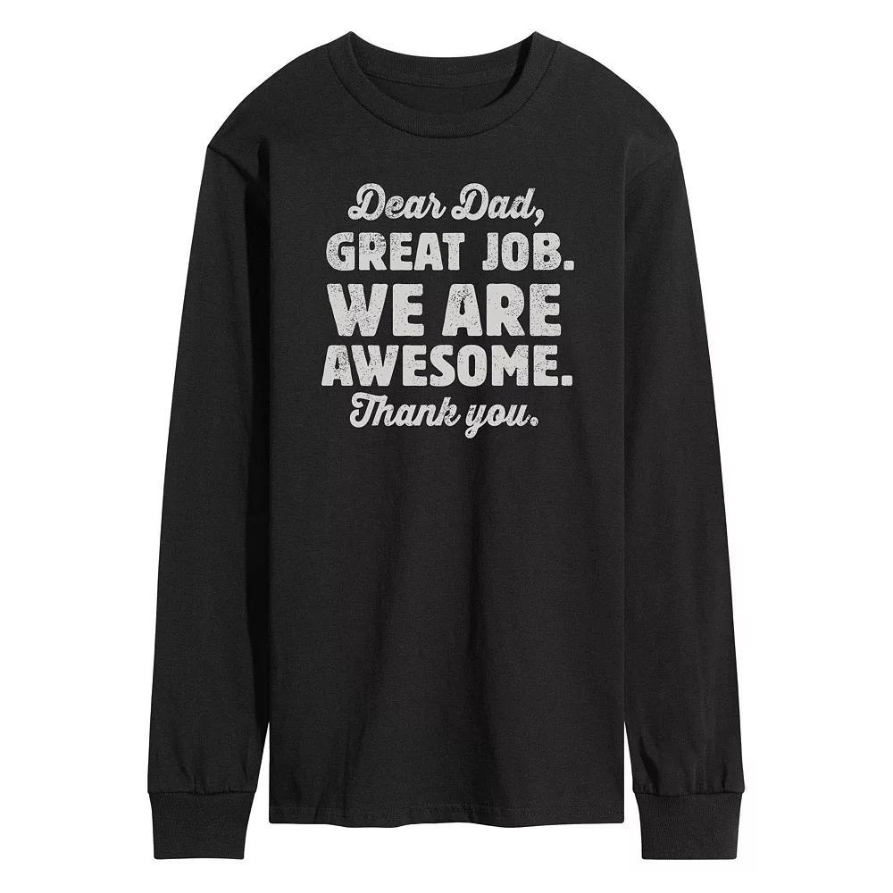 Mens Dear Dad Great Job Long Sleeve Product Image