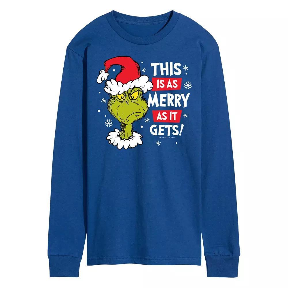 Mens Dr. Seuss Grinch This Is As Merry As It Gets Long Sleeve Tee Product Image