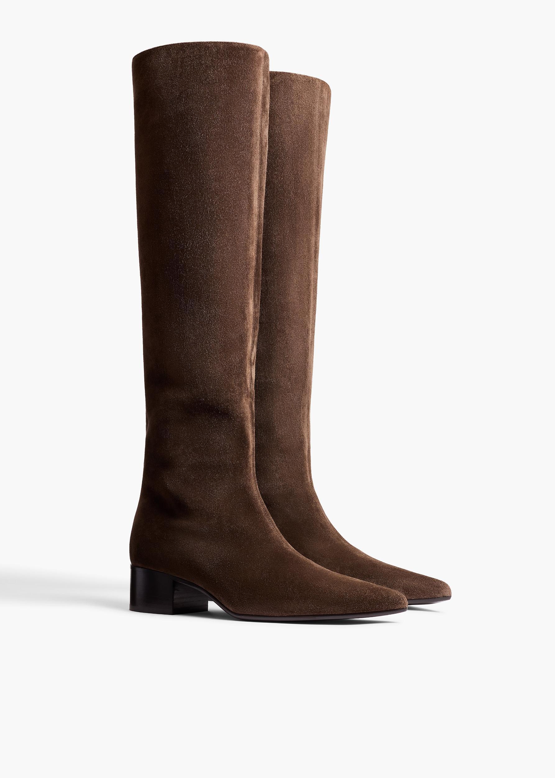 Andee Knee-High Boot in Ebano Suede Product Image