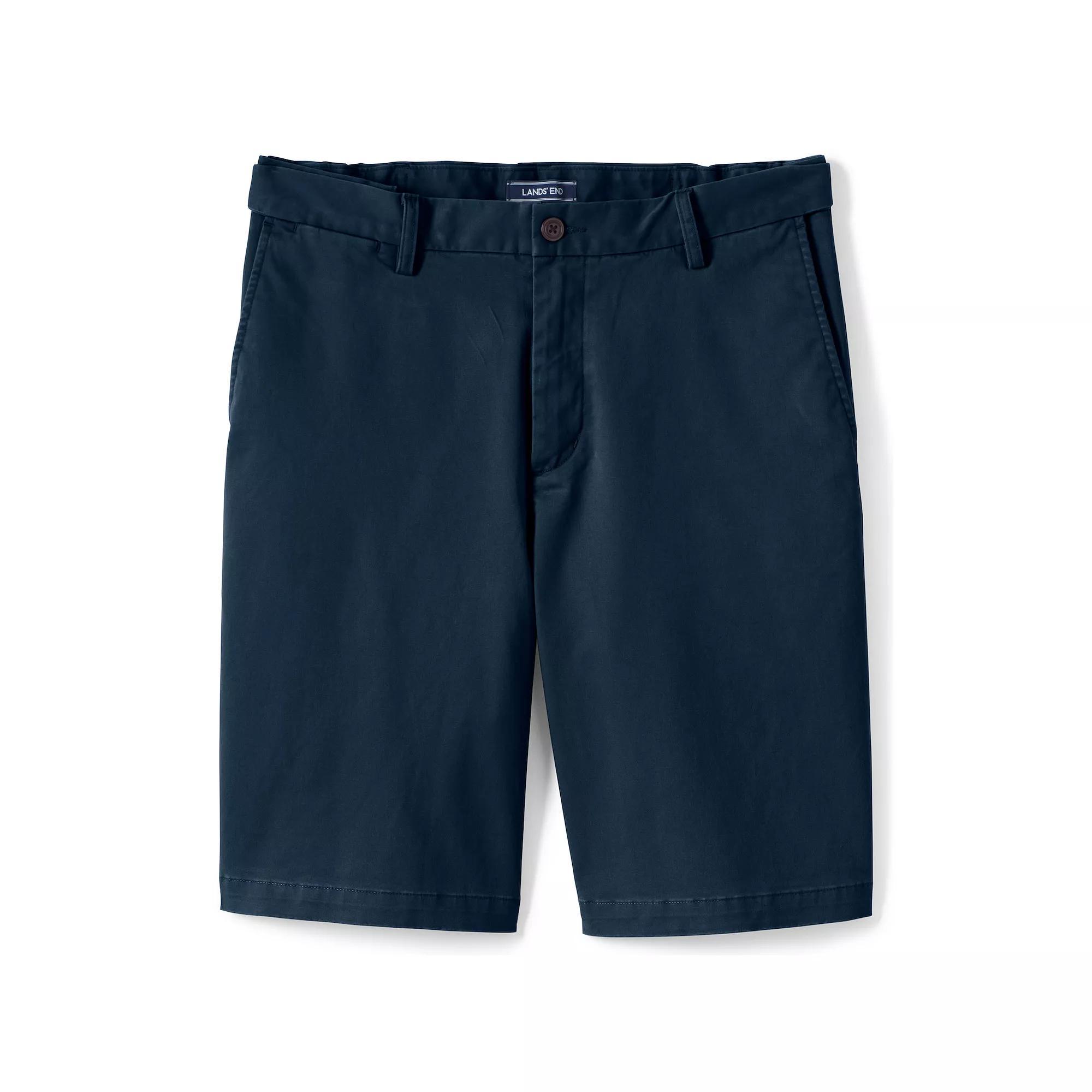 Big & Tall Lands End 11-Inch Comfort-Waist Knockabout Chino Shorts, Mens Green Product Image