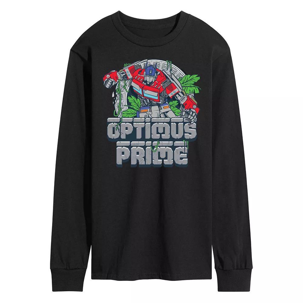 Mens Transformers Optimus Prime Long Sleeve Graphic Tee Product Image