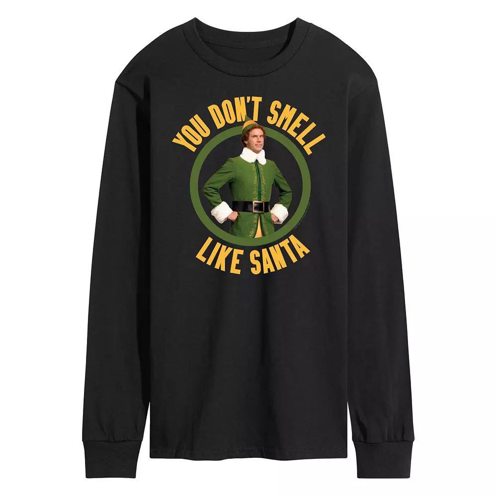 Men's Elf You Dont Smell Like Santa, Size: XXL, Black Product Image