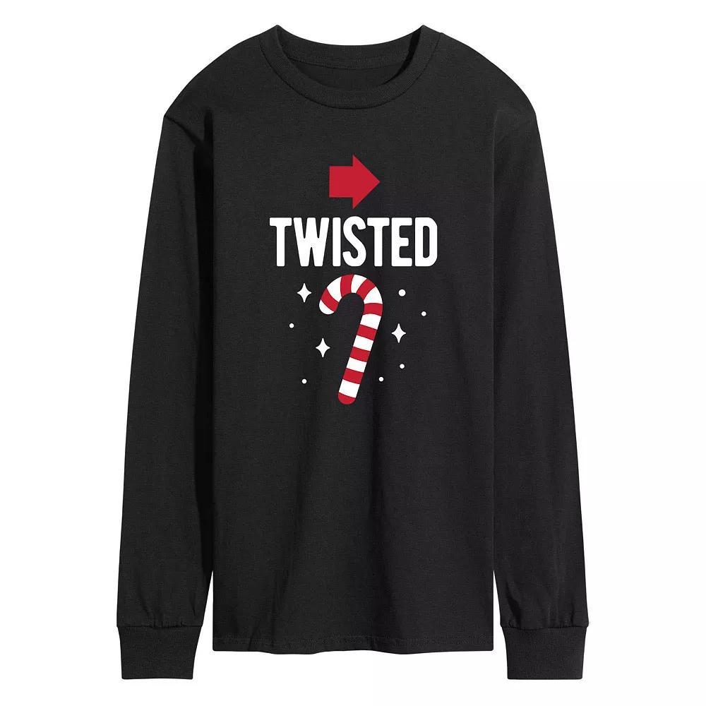 Mens Candy Cane Twisted Long Sleeve Tee Product Image