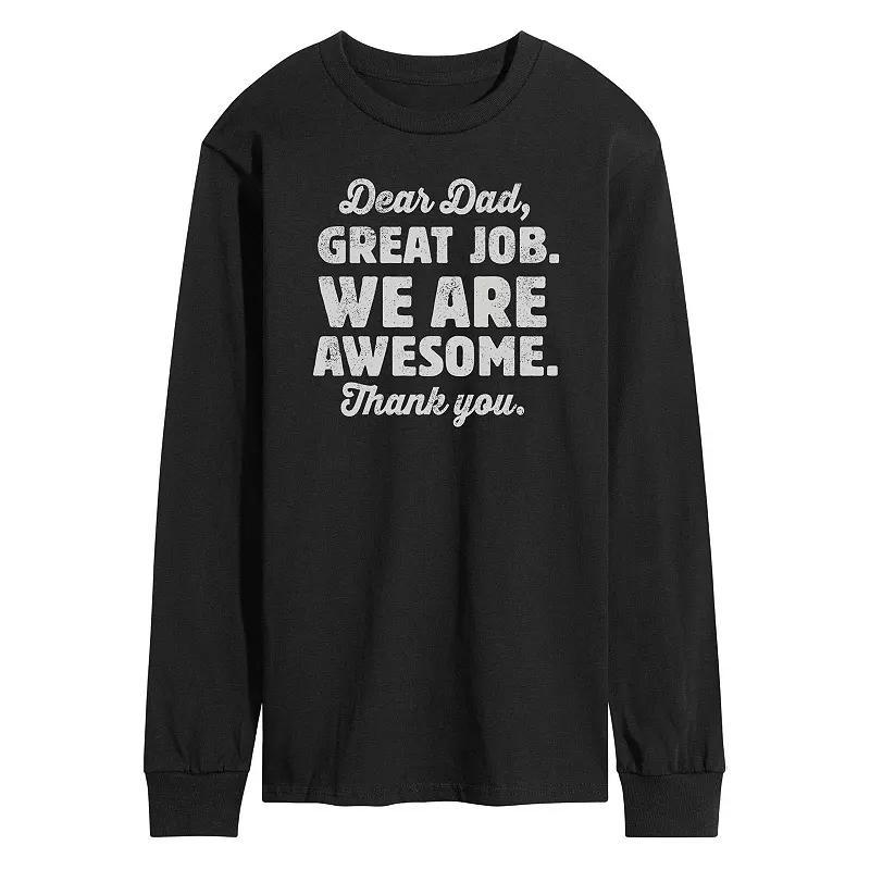 Mens Dear Dad Great Job Long Sleeve Product Image