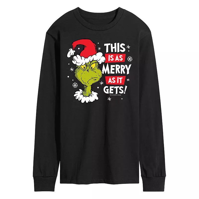 Mens Dr. Seuss Grinch This Is As Merry As It Gets Long Sleeve Tee Product Image