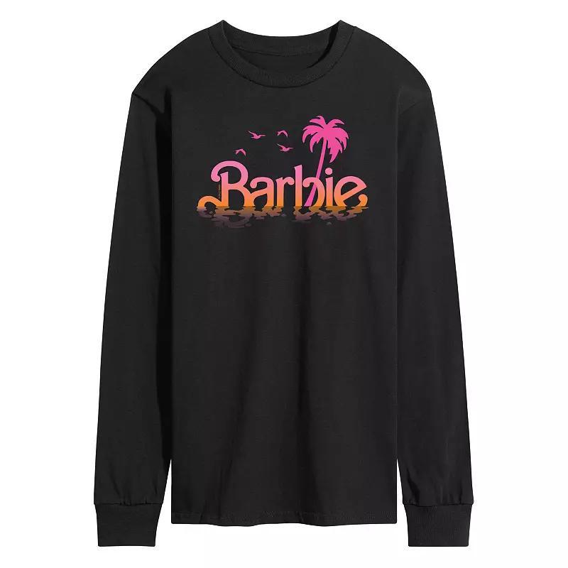 Men's Barbie Logo Water Reflection Long Sleeve, Size: Medium, Black Product Image