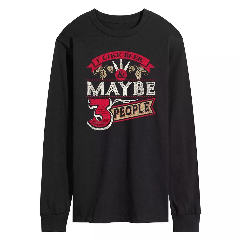 Mens Like Beer and Maybe 3 People Tee Product Image