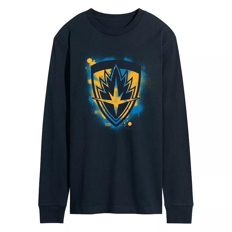 Men's Hearts Arrow Grid Long Sleeve Tee, Size: Small, Black Product Image