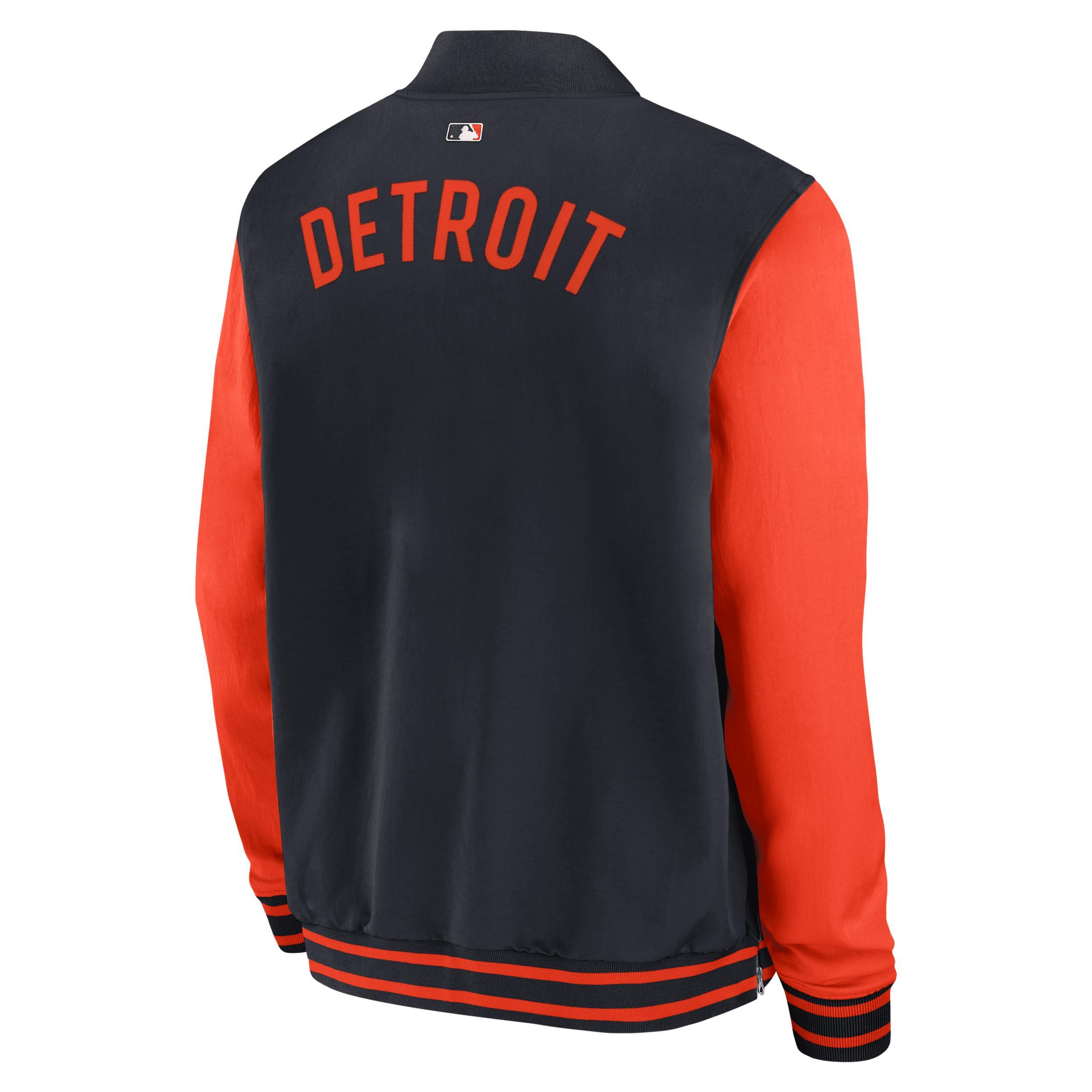 Detroit Tigers Authentic Collection Dugout Nike Men's MLB Full-Zip Bomber Jacket Product Image