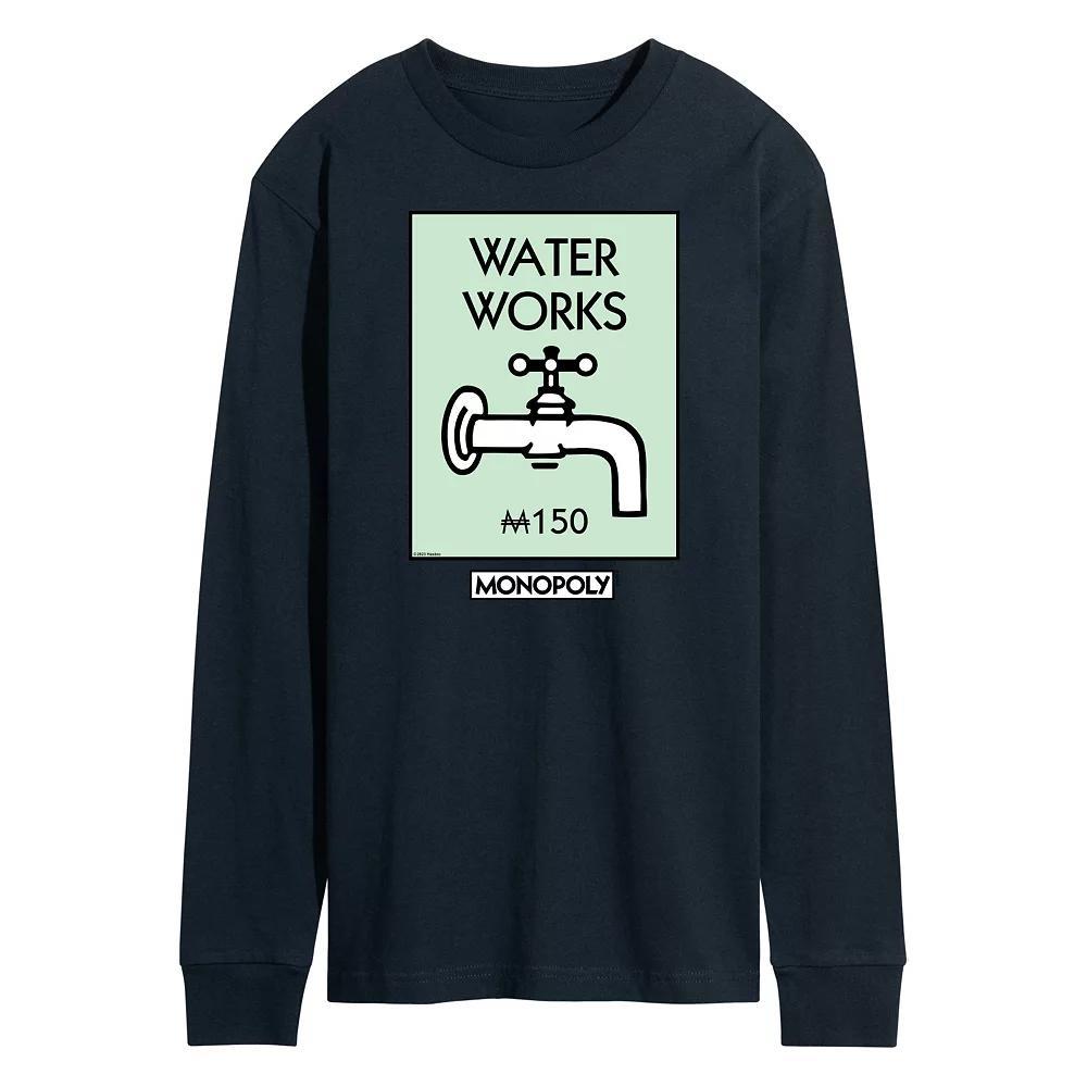 Mens Monopoly Waterworks Long Sleeve Graphic Tee Blue Product Image