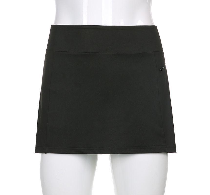 High-Waist Mini A-Line Skirt Product Image