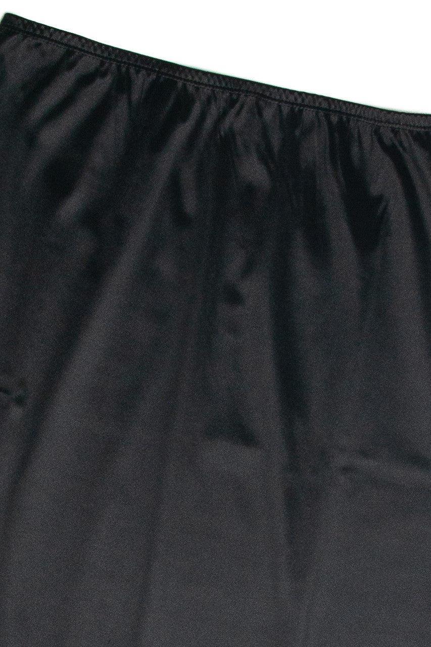 Black Lace Trim Slip Skirt Product Image