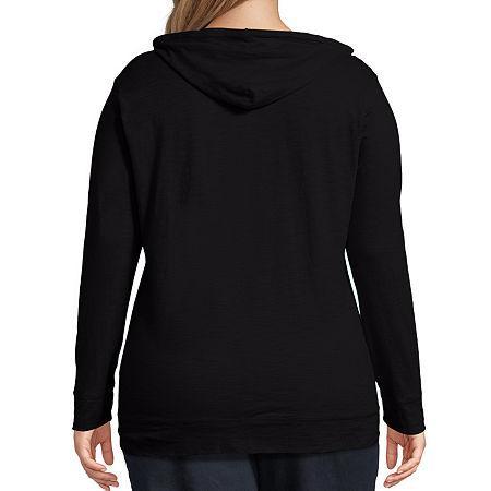Plus Size Just My Size® Slubbed Hoodie, Women's, Size: 5XL, Process Blue Product Image