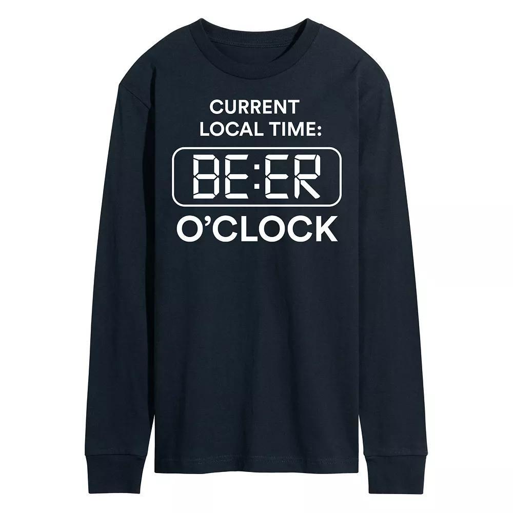 Mens Beer OClock Graphic Tee Blue Product Image